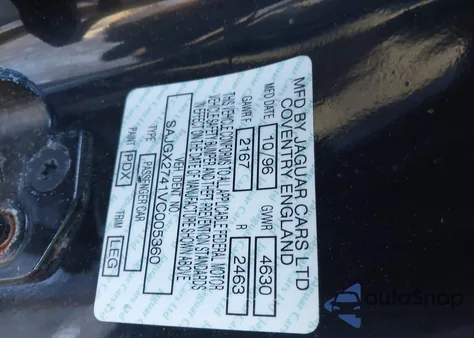 1997 Jaguar Xk8 from USA, damaged, VIN SAJGX2741VC005360